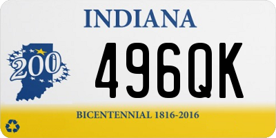 IN license plate 496QK