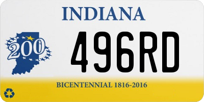 IN license plate 496RD