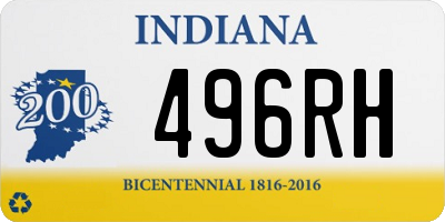 IN license plate 496RH