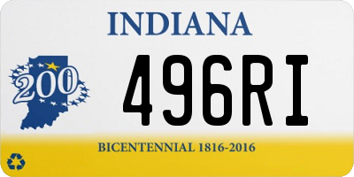 IN license plate 496RI