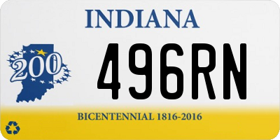 IN license plate 496RN