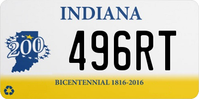 IN license plate 496RT