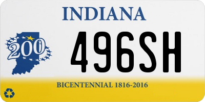 IN license plate 496SH