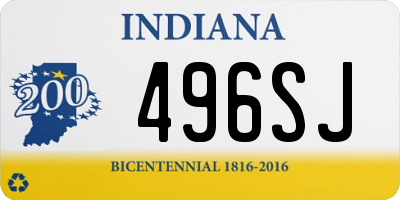 IN license plate 496SJ