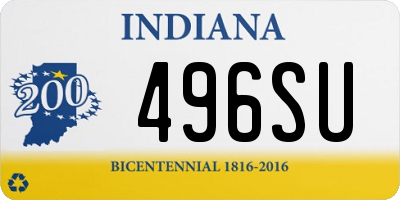 IN license plate 496SU