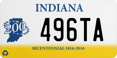 IN license plate 496TA