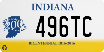 IN license plate 496TC