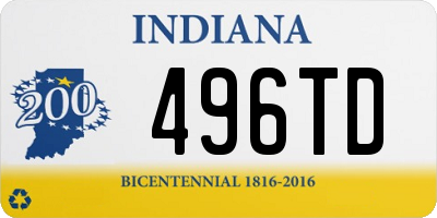 IN license plate 496TD