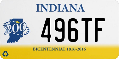 IN license plate 496TF