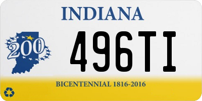 IN license plate 496TI