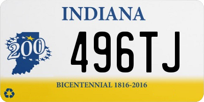 IN license plate 496TJ