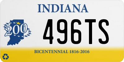 IN license plate 496TS