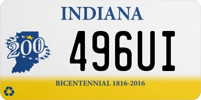 IN license plate 496UI