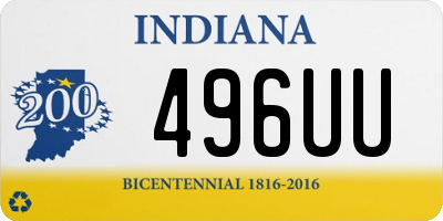 IN license plate 496UU