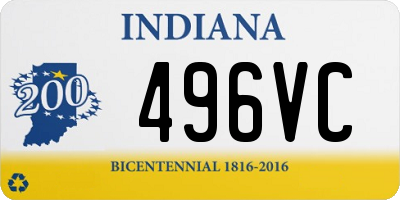 IN license plate 496VC