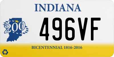 IN license plate 496VF