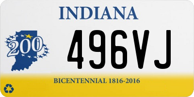 IN license plate 496VJ