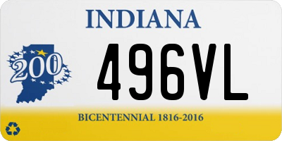 IN license plate 496VL