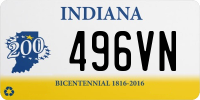 IN license plate 496VN