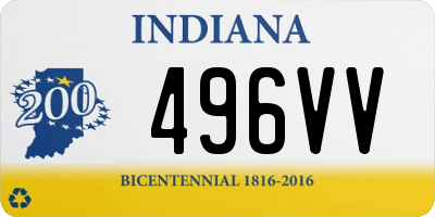 IN license plate 496VV