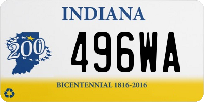 IN license plate 496WA