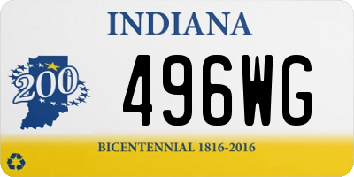 IN license plate 496WG