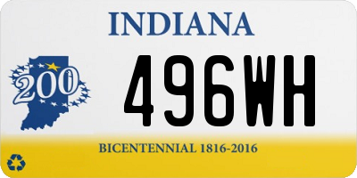IN license plate 496WH
