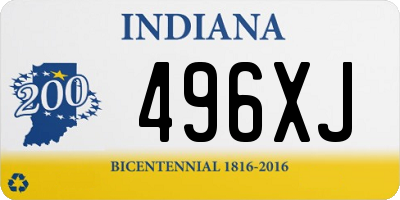 IN license plate 496XJ