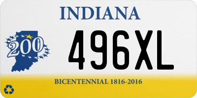 IN license plate 496XL