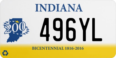 IN license plate 496YL