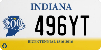 IN license plate 496YT