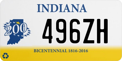 IN license plate 496ZH