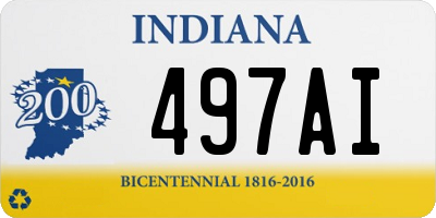 IN license plate 497AI