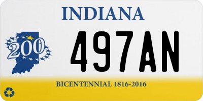 IN license plate 497AN