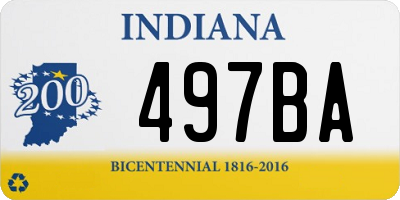 IN license plate 497BA