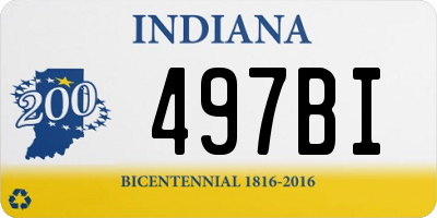 IN license plate 497BI