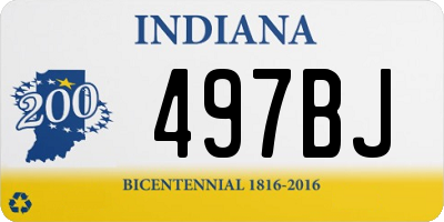 IN license plate 497BJ