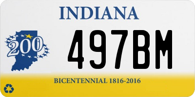 IN license plate 497BM