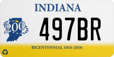 IN license plate 497BR