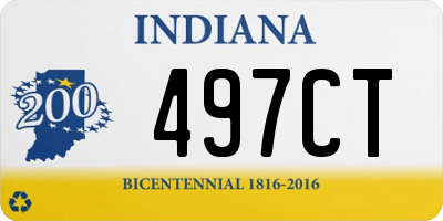 IN license plate 497CT