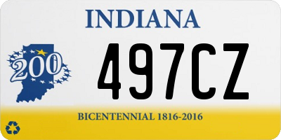 IN license plate 497CZ