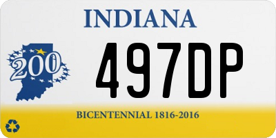 IN license plate 497DP