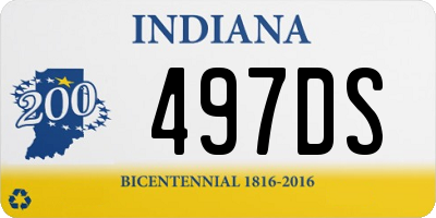 IN license plate 497DS