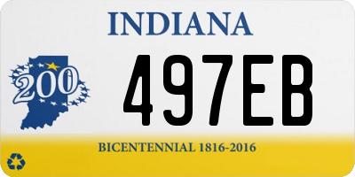 IN license plate 497EB