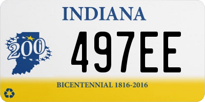 IN license plate 497EE