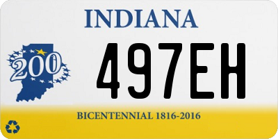 IN license plate 497EH