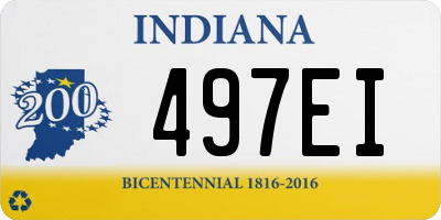 IN license plate 497EI