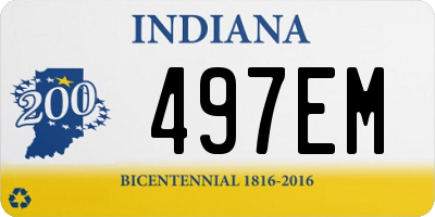 IN license plate 497EM