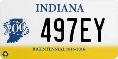 IN license plate 497EY