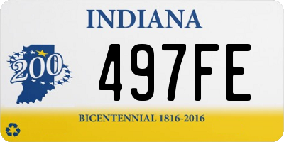 IN license plate 497FE